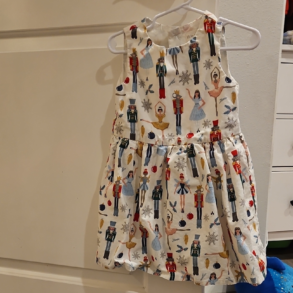 Nutcracker Ballet Print Dress, LITTLE PLANET BY CARTERS size 3 Organic